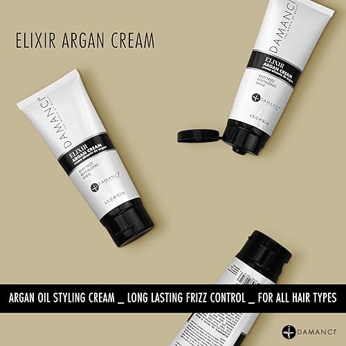 Miniatura 2 de Crema de argán, crema para peinar el cabello y acondicionador sin enjuague, suavizante y antiencrespamiento, con aceite de argán, queratina y