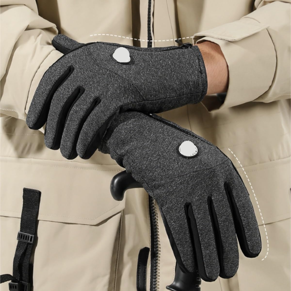 Guantes Térmicos Exterior Guantes Con Pantalla Táctil For Deportes De Invierno For Hombres Y Mujeres, Cálidos For Todos Los Dedos Invierno