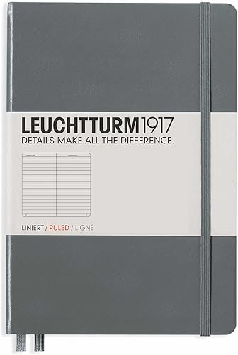 Miniatura 5 de LEUCHTTURM1917 - Cuaderno mediano A5 de tapa blanda, 123 páginas numeradas para escribir y llevar un diario (color verde bosque, rayado) Verde