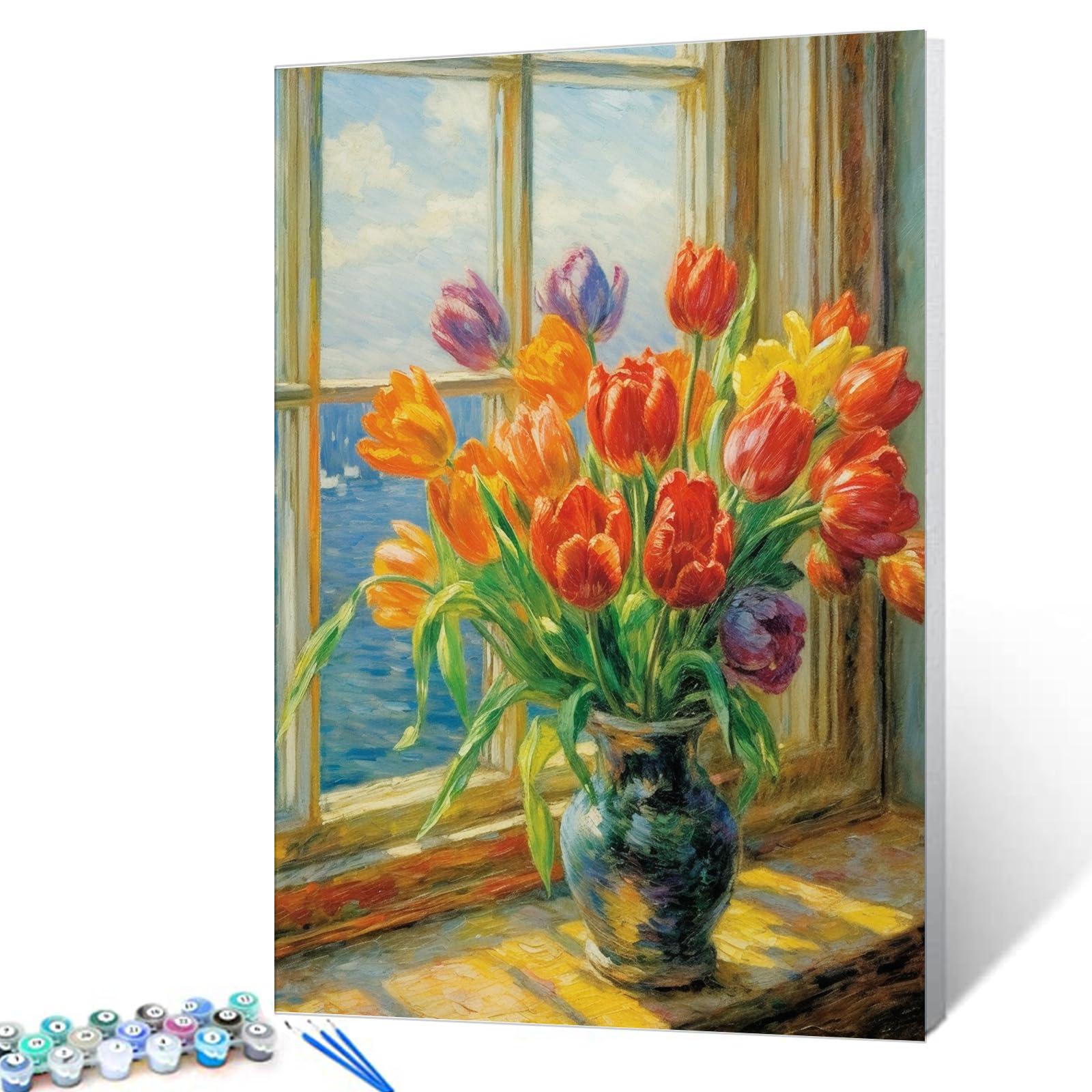 Tucocoo Kit per pittura a olio fai da te con i numeri, per adulti