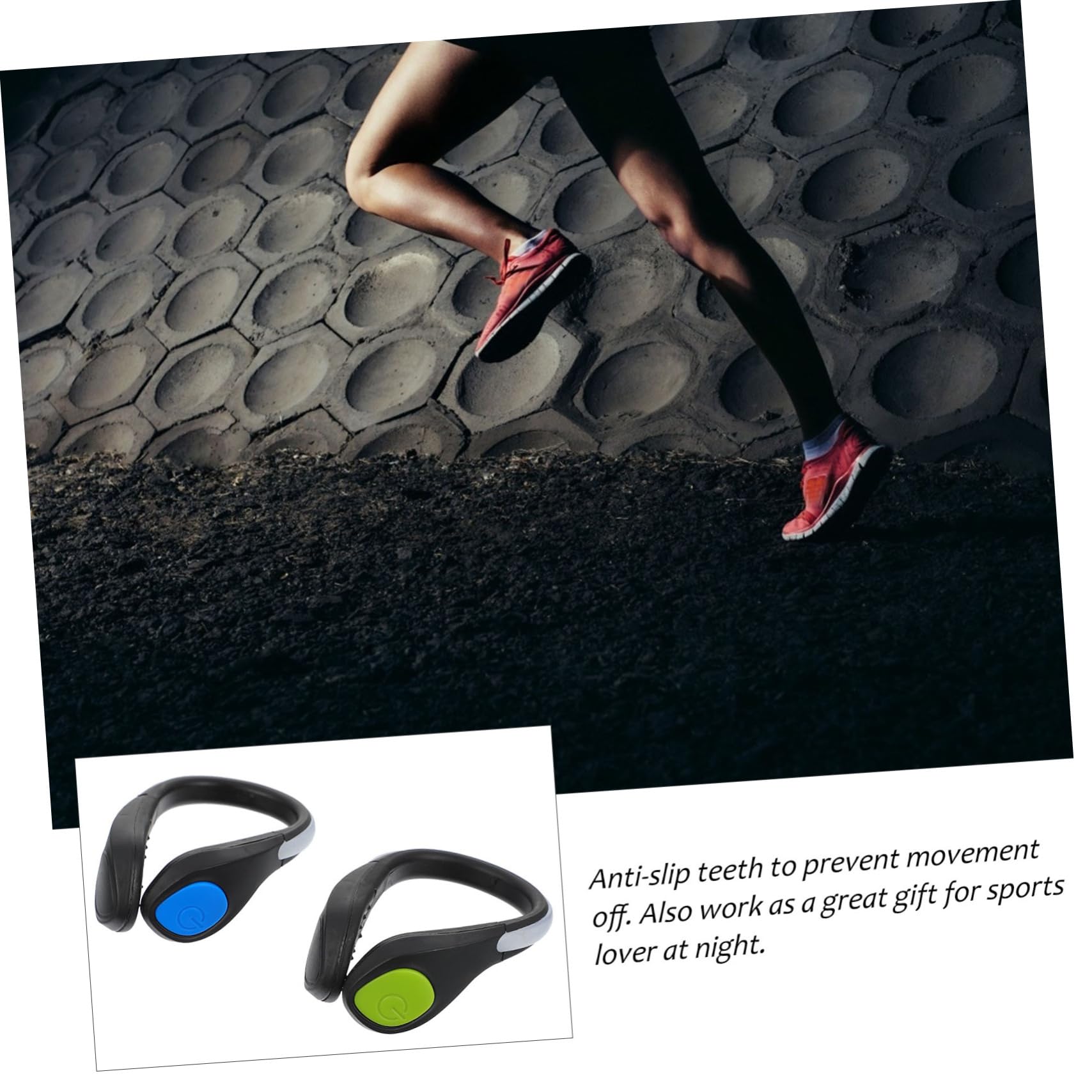 POPETPOP 2pcs Shoe Clips Light for Night Running Cycling Outdoor Sports Safety Clips Multi-Settings for High Visibility Lightweight Easy Attachment for Men Women Boys and Girls