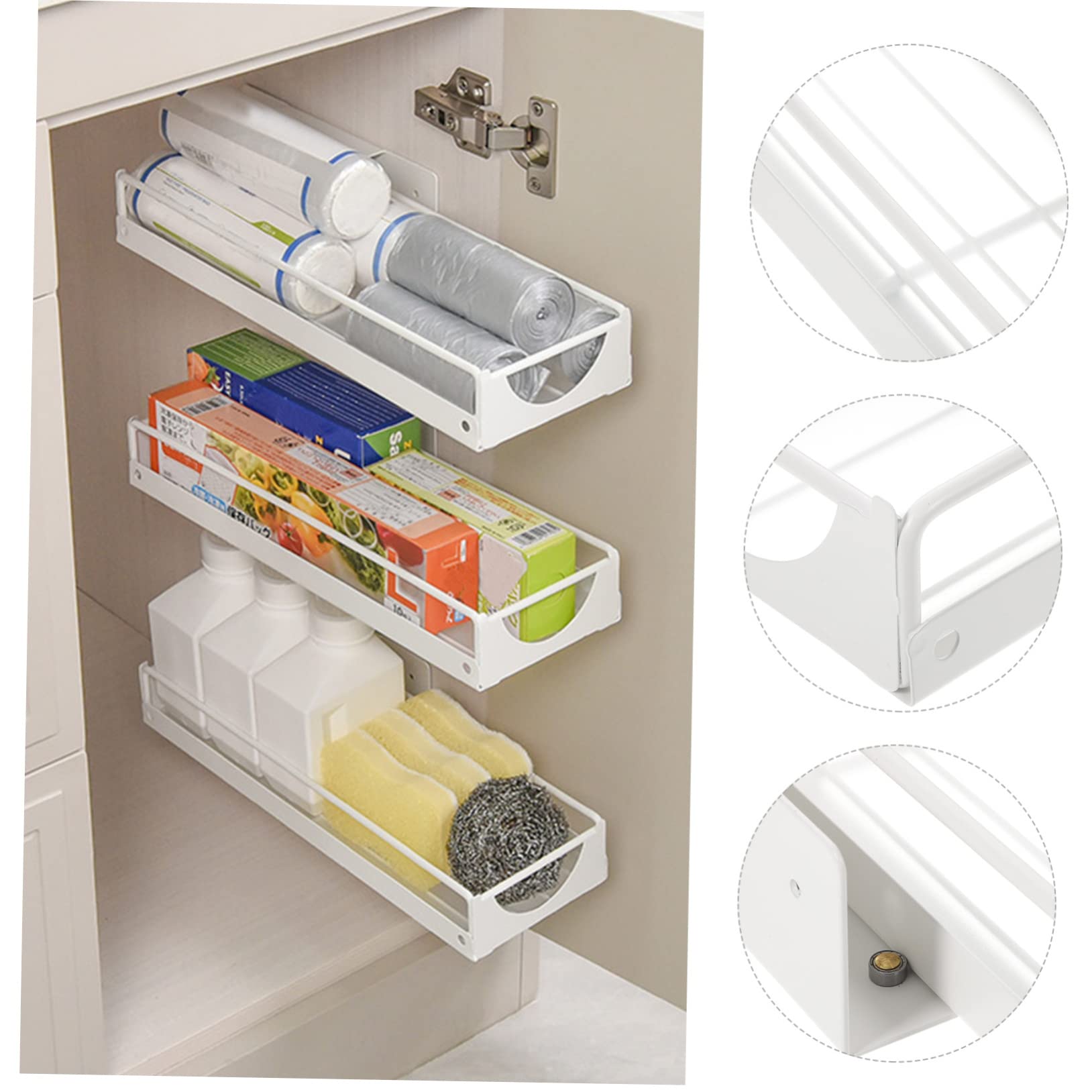 Ciieeo Cabinet Organizer Shelf Kitchen Cabinet Rack Spice Rack under Sink Spice Holder Closet Shelf Organizer