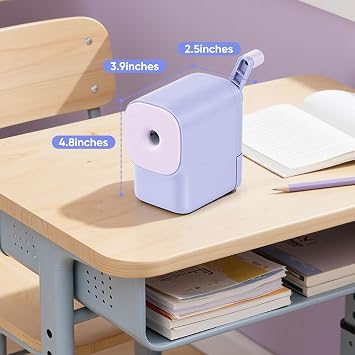 deli Manual Pencil Sharpener, Purple