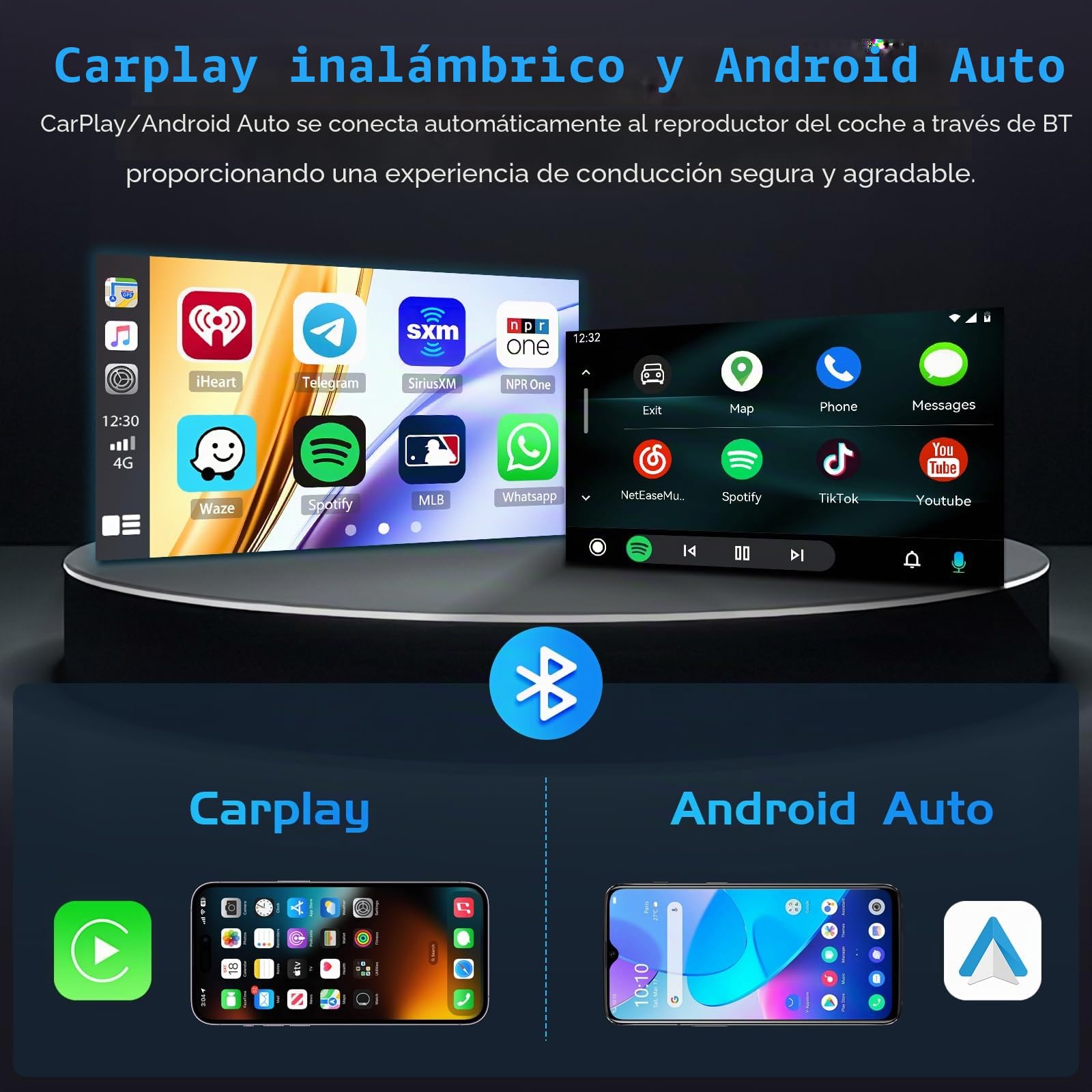 Inefala 4+128G Radio para Renault Trafic 2 Opel Vivaro A Nissan Primastar 2010-2014 Android 15 mit 10'' In-Cell Pantalla con Wireless Carplay y Android Auto Mirror Link Radio FM/RDS GPS WiFi BT SWC