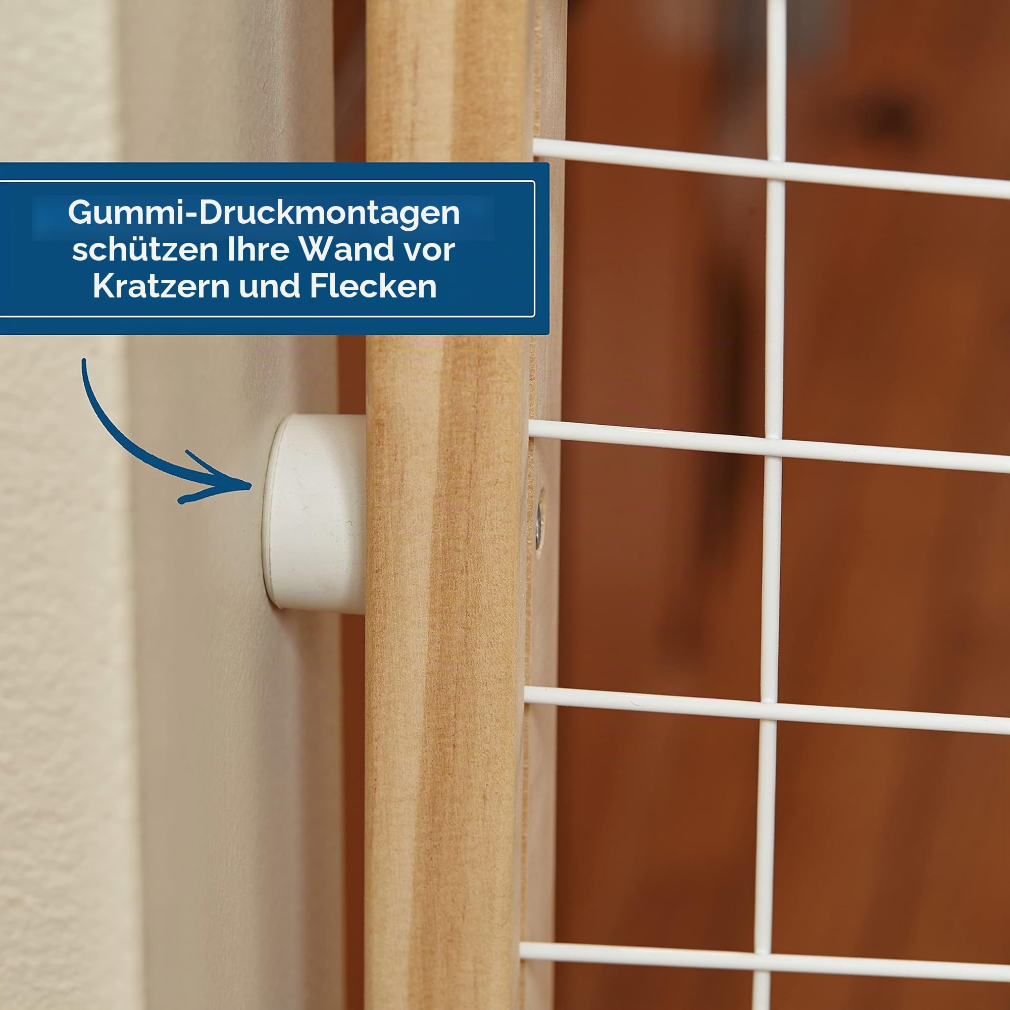 MidWest Homes for Pets - Hundeschutzgitter, Drahtgitter für Haustiere, ausziehbar, 73,6 bis 127 cm breit, 111,7 cm hoch, Holz, pulverbeschichteter Draht