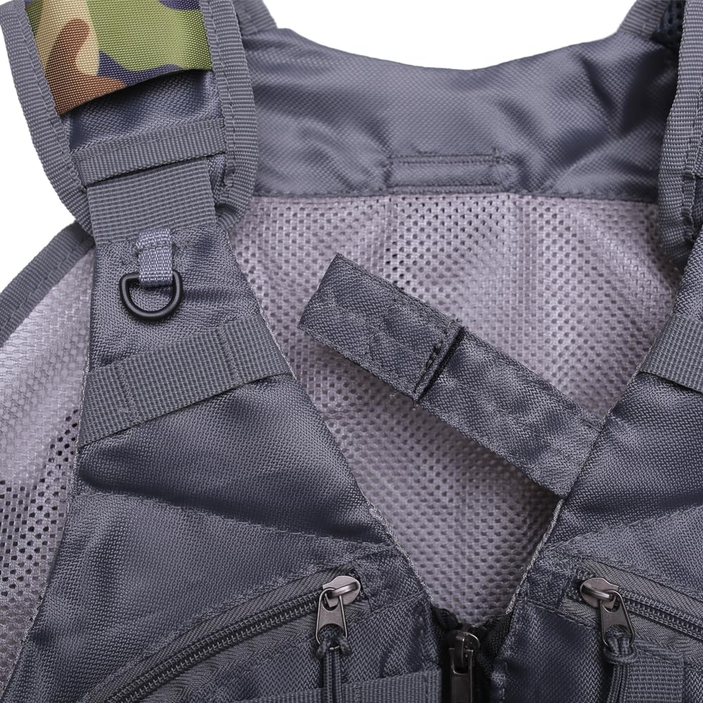 Kylebooker Chaleco de Pesca con Mosca Pescadores de Malla Ajustable Transpirable Chaqueta para Hombres Y Mujeres Chaquetas al Aire Libre Chaleco Abrigo