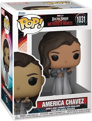 Miniatura 3 de POP Marvel: Doctor Strange Multiverse of Madness: America Chavez Figura de vinilo Pop (incluye funda protectora compatible con Pop Box), multicolor,