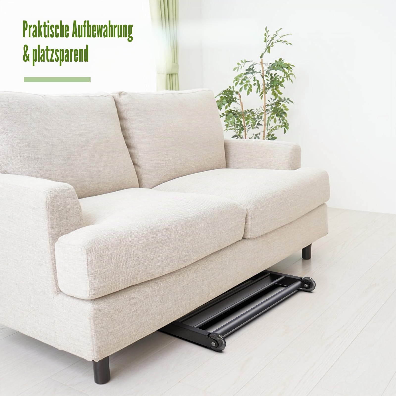 Bauchroller Bauchmuskeltrainer - Glute Ham Glider, Multifunktionale Oberschenkelrolle mit Glatten Rädern, V-Stange für Beinbeuger, Ab Roller Workout und Rumpfkrafttraining