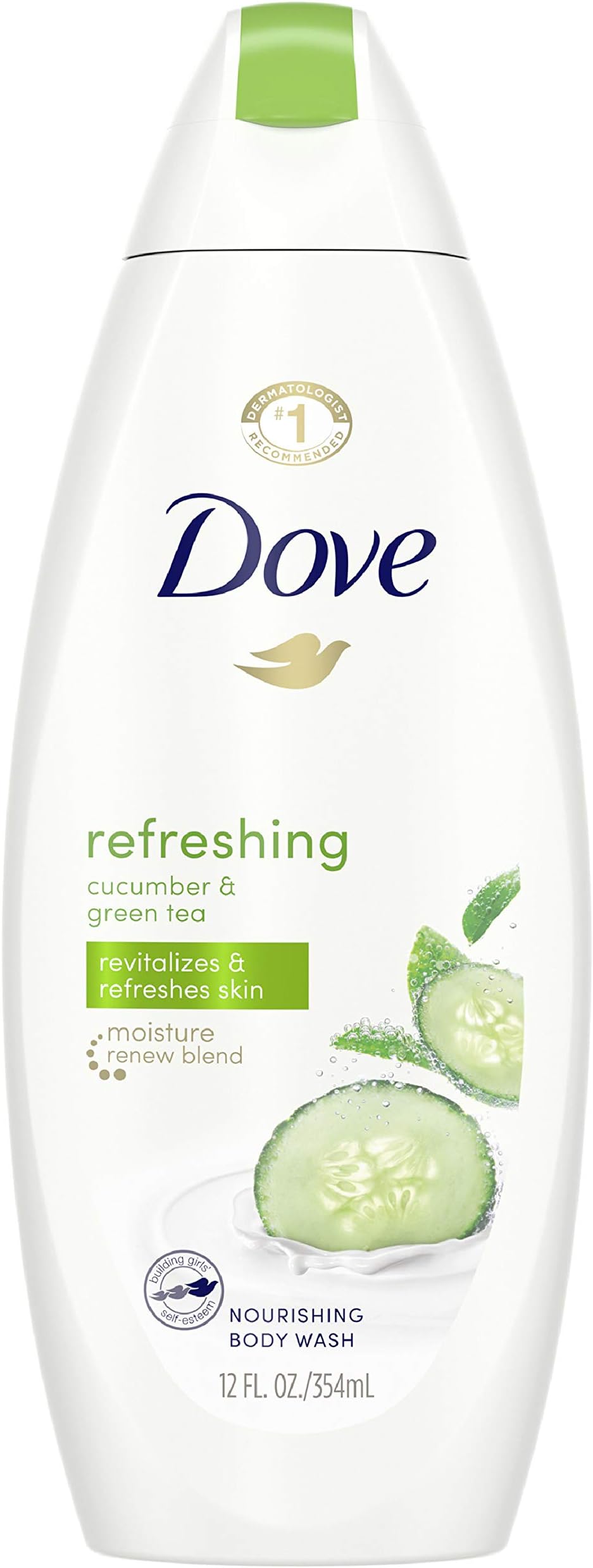 Dove go fresh Refreshing Body Wash Revitalizes and Refreshes Skin Cucumber and Green Tea Effectively Washes Away Bacteria While Nourishing Your Skin 12 oz