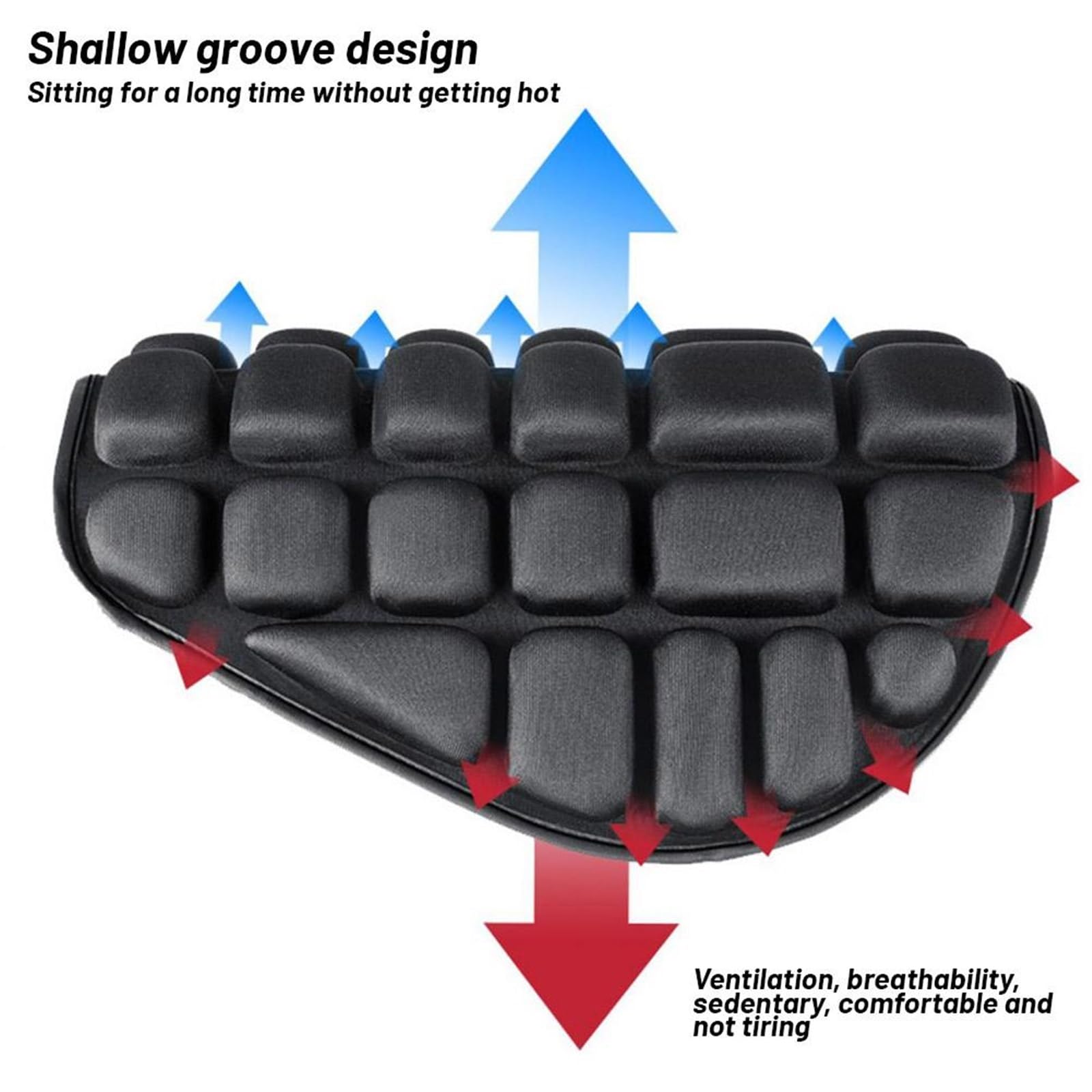 1 Cuscino Per Sella Moto Universale In Gel Comfort