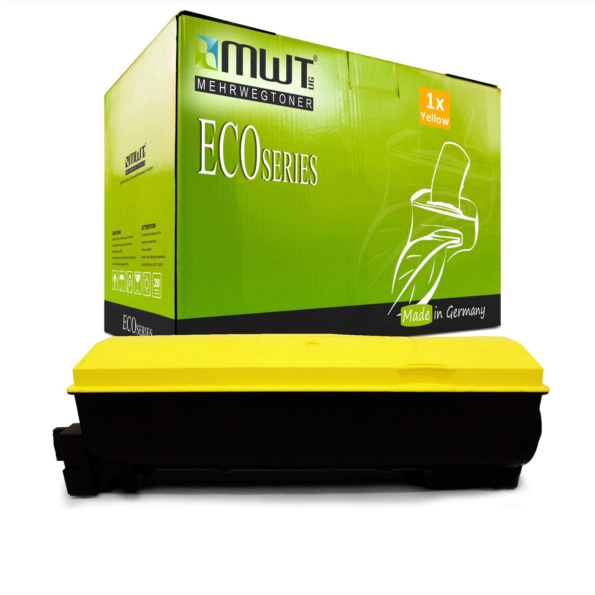 Toner compatible TK-550Y jaune 1T02HMAEU0 pour Kyocera FS-C 5200 DN laser - 8