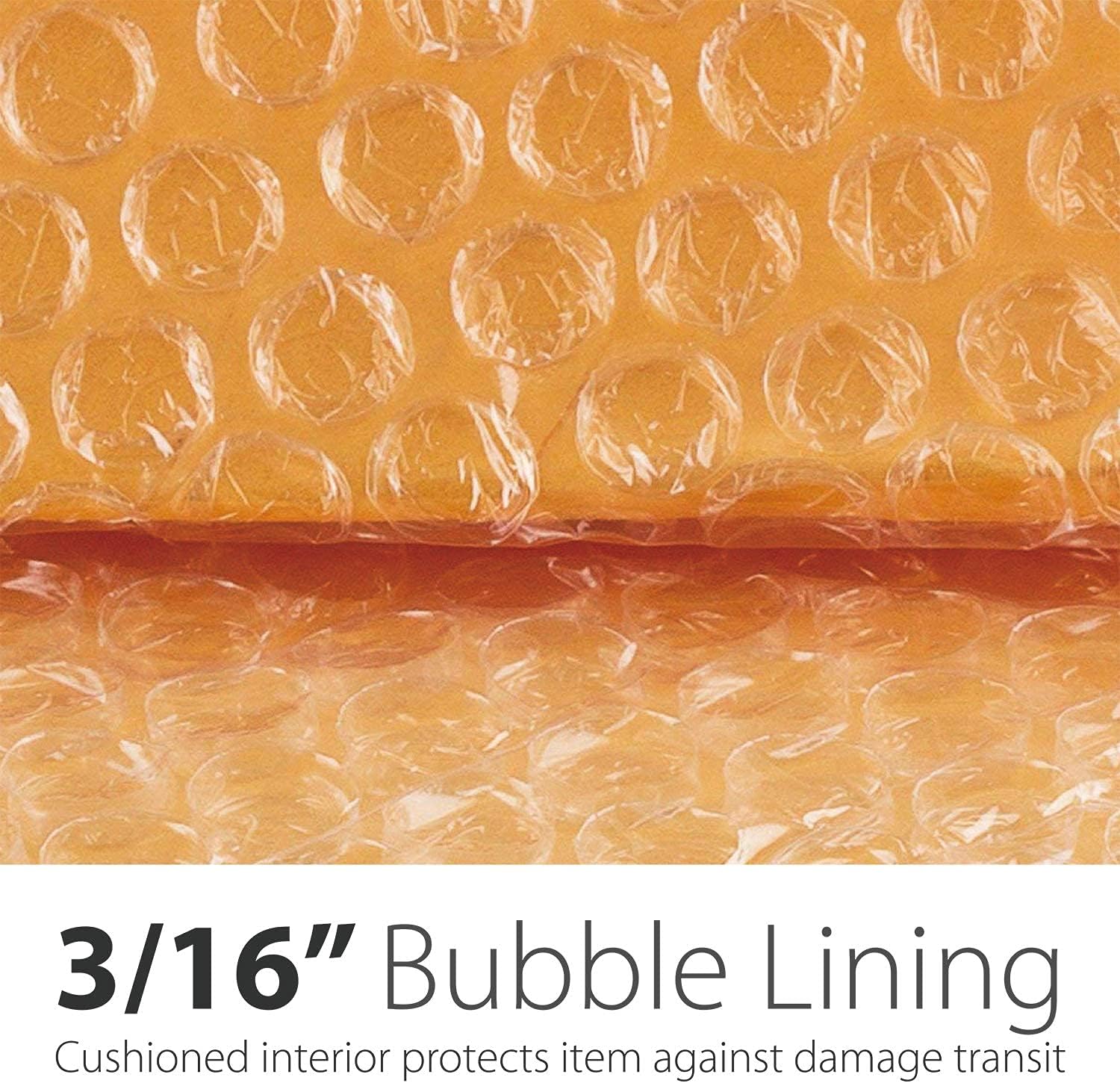 Fosmon 12x16-30 Pack #6 Kraft Bubble Mailer, Padded Shipping Envelopes for Book, Magazine, Documents