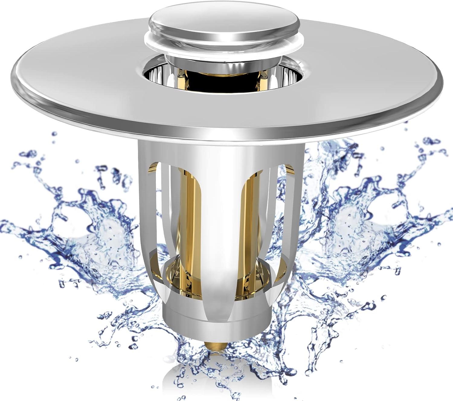 Mintiml Sink Drains Plug Universal Edition Bullet Core Push Type Basin