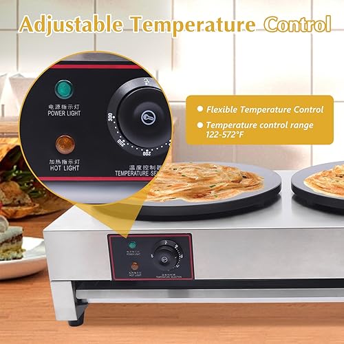 Miniatura 4 de Crepe Maker, Máquina eléctrica comercial del fabricante de crepé, Plancha de quemador eléctrico antiadherente, Estufa de mesa para hacer crepé de 2