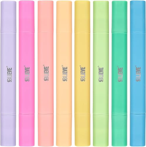 BLIEVE - Resaltadores estéticos de la Biblia que no se traspasan, varios colores, lindo resaltador de doble punta para suministros de diario y