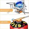 Portable Camping Stove Gas, 3500W Windproof Rocket Camping Gas Stove with Piezo Ignition, Backpacking Burner Cooking Stoves, Foldable Camping Gas Stove for Outdoor Hiking, Picnic, Trekking, BBQ