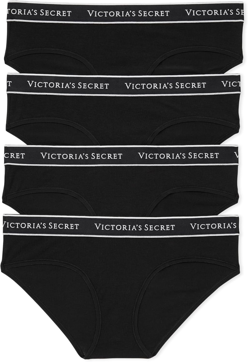 Victoria's Secret Women's Cotton Logo Hipster Underwear, Moderate Coverage Panties for Women, Multi Pack (XS-XXL)