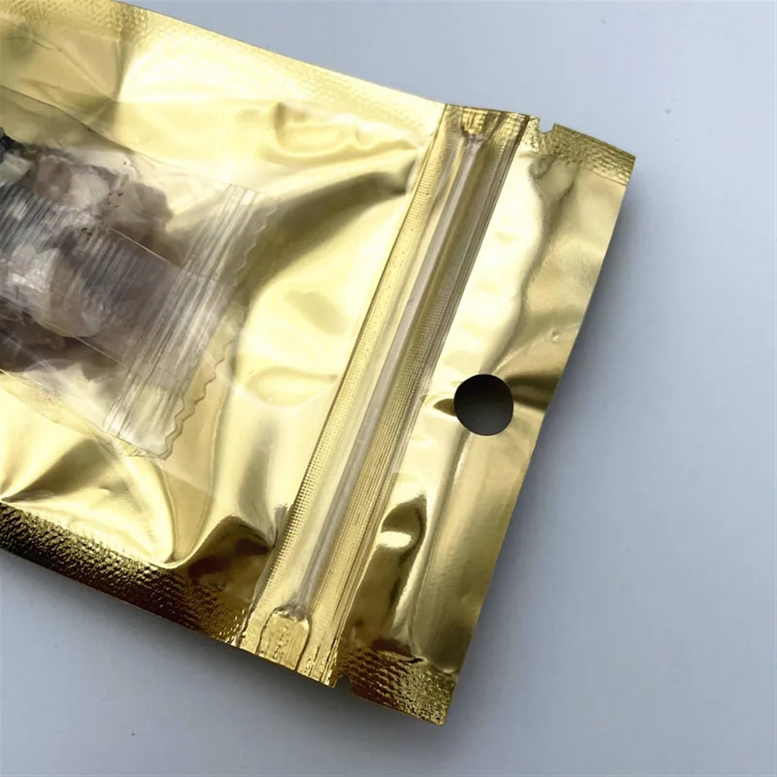 plastikowe torebki z zamknięciem, 50 szt. Aluminiowa torba z zamkiem błyskawicznym, samoprzylepna płaska torebka, zamykana na suwak, przechowywanie żywności w kawie, zamykane torby Mylar(18x26cm)