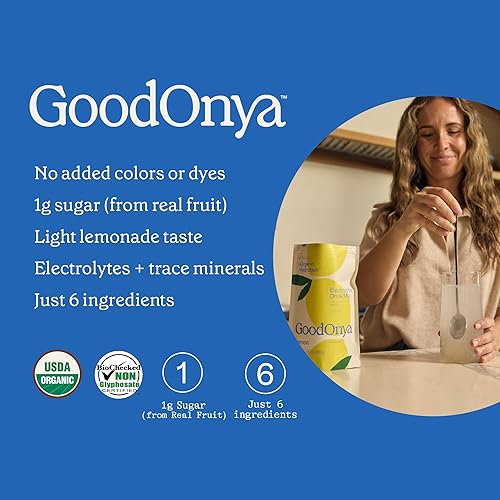 Miniatura 6 de GOODONYA Polvo de electrolitos de hidratación orgánica  42 bolsas de servir + 12 palos de viaje