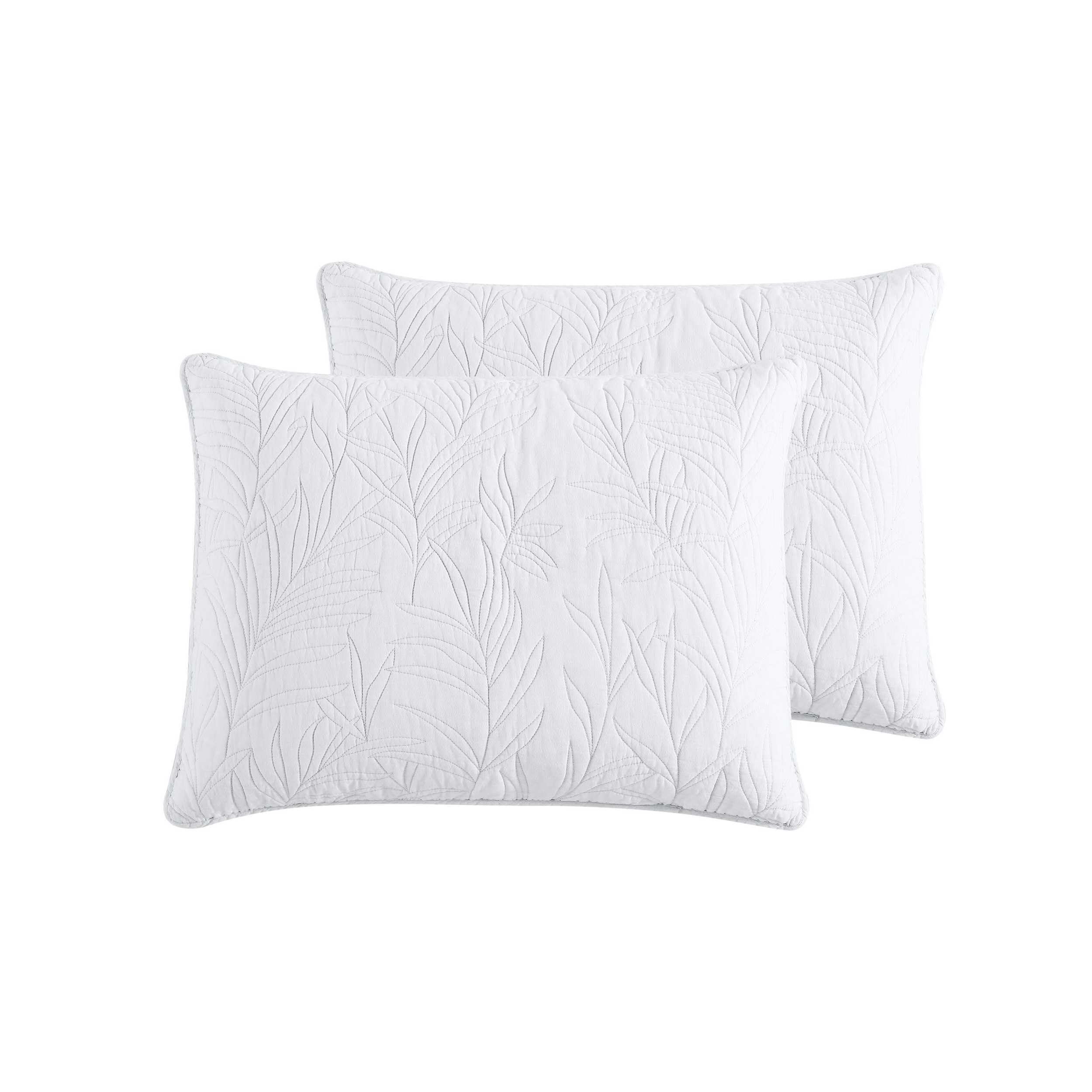 tommy bahama - 2 piece standard sham set, cotton bedding with envelope closure, pre-washed for added softness (costa sera white, 21x37)