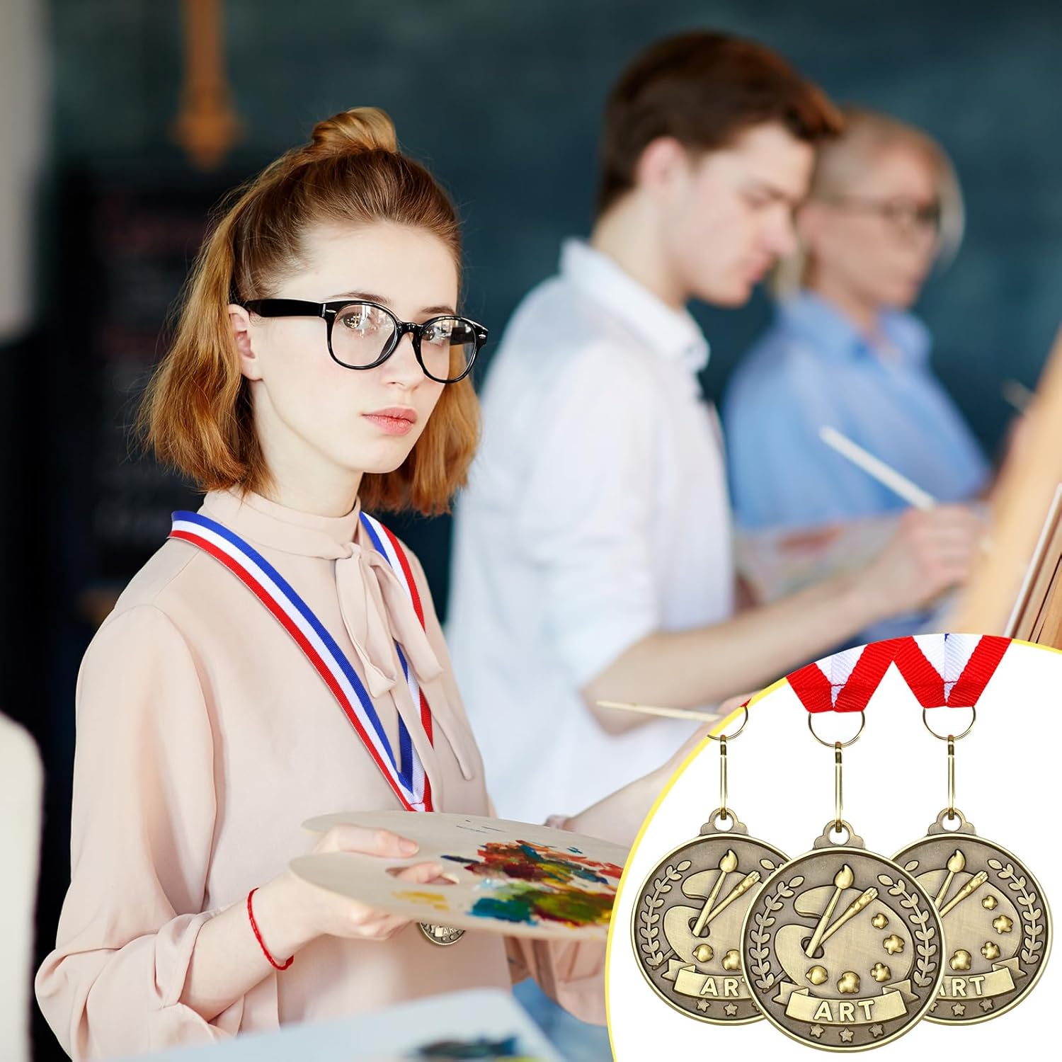 Quelay 30 Pcs 2'' Award Medals Bulk Gold Winner Medals with Neck Ribbons Metal Trophy Award Prize Gift for Tournaments, Competitions, Party, Kids and Adults
