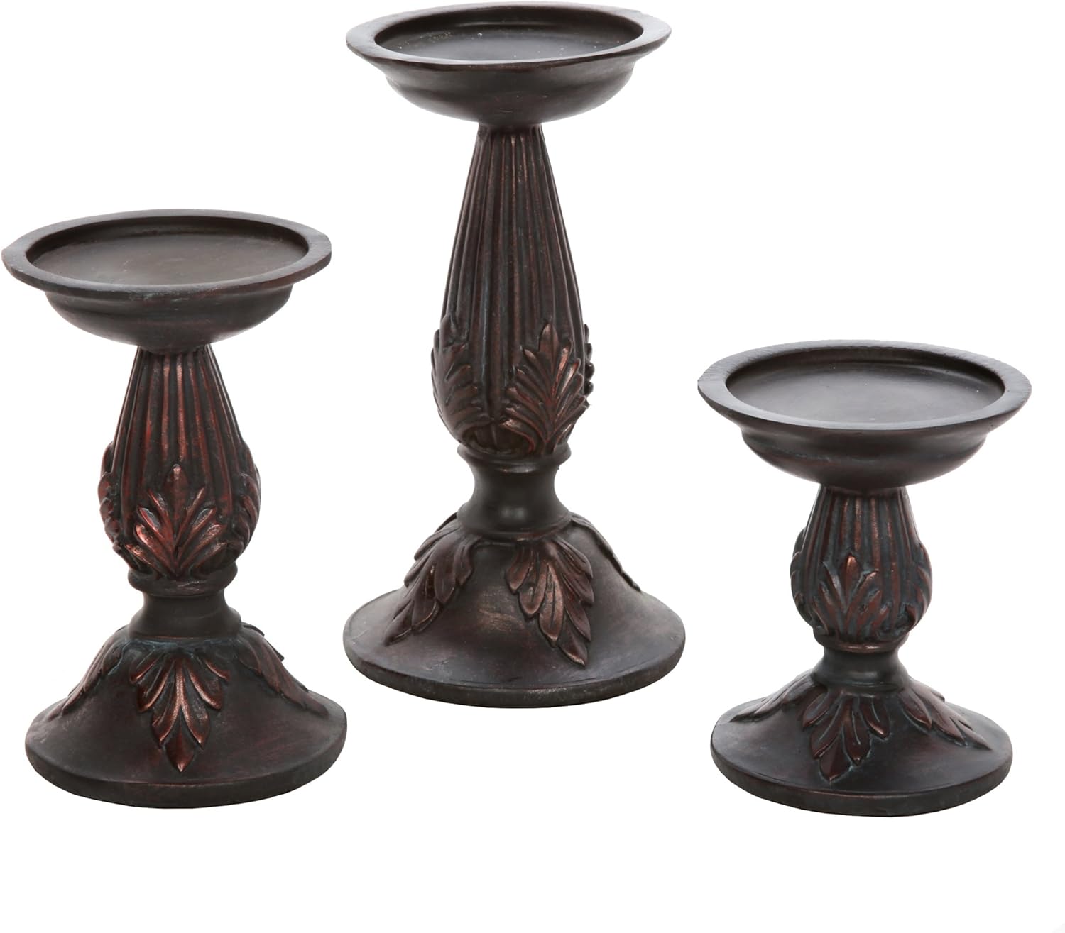 2021年春の Candle Holder Man Home for 3 of Set Holder Candle Metal Candles