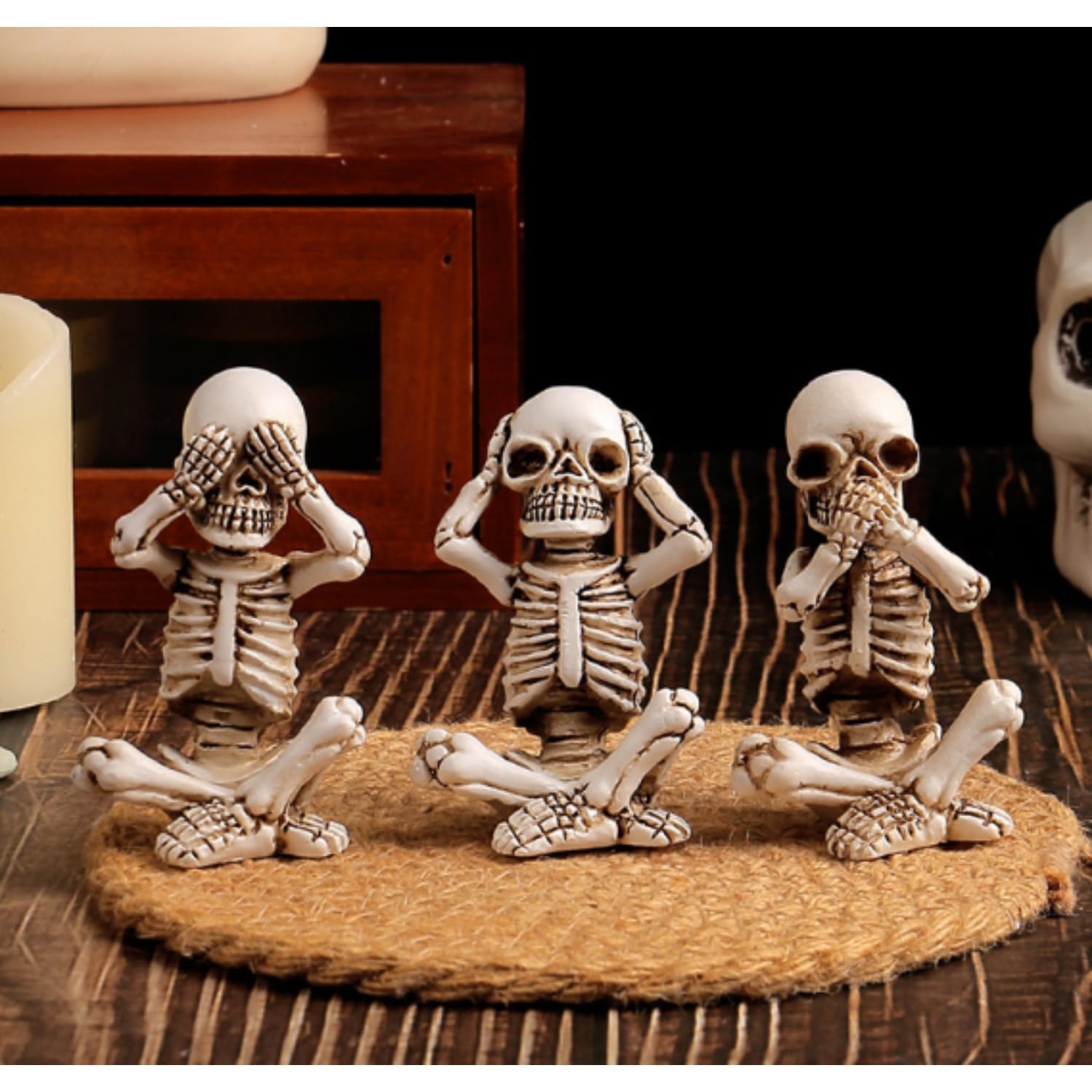 Amazon.co.jp: 1 セット ドクロ オーナメント スケルトン模型