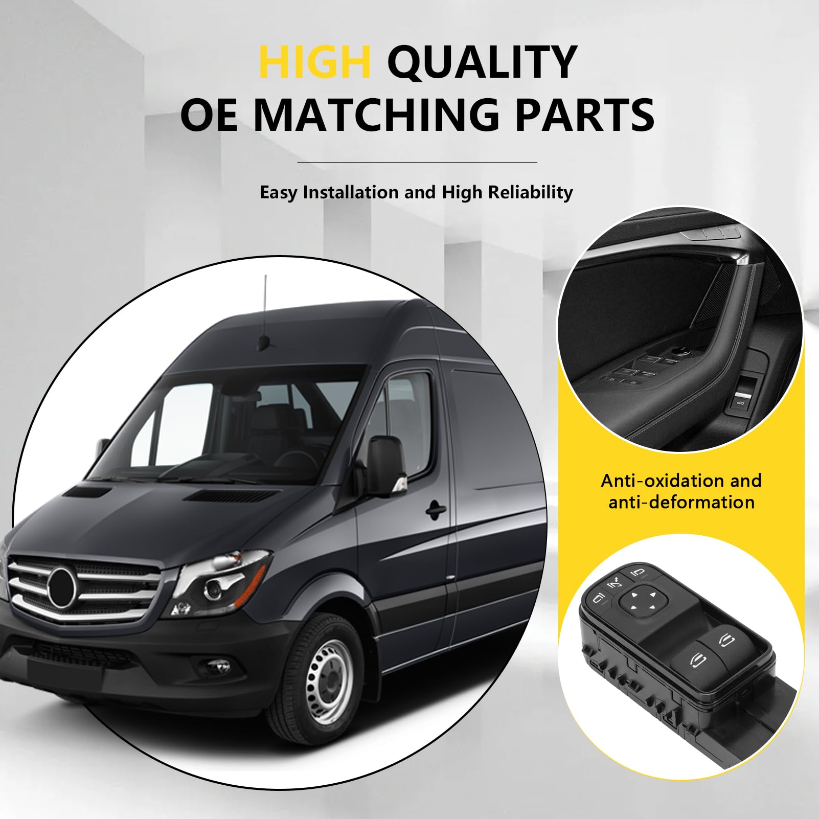 Fensterheber Schalter Für Sprinter 3500XD 2018-2021 A9079059002 | Fensterheberschalter;Elektrische Fensterheber Master Control Schalter Taste;Schalter für Fensterheber;