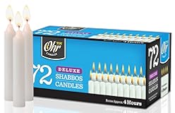 Ner Mitzvah Shabbat Candles - Traditional Shabbos Candles - 4 Hour - 72 Count - by Ohr