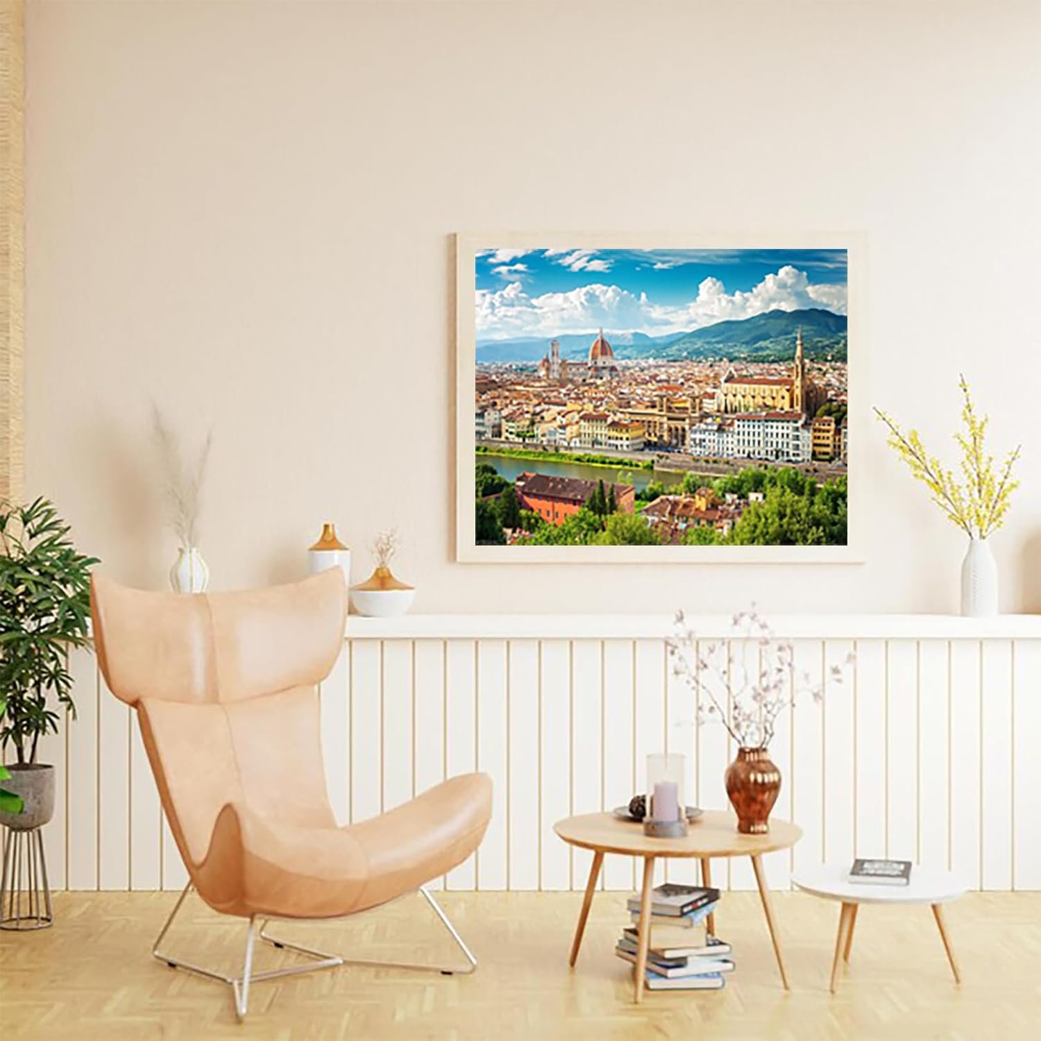 XTXGERL Italy Florence Europe City Painting by Numbers DIY Unique Canvas Oil Painting Kit Digital Painting 16x20inch