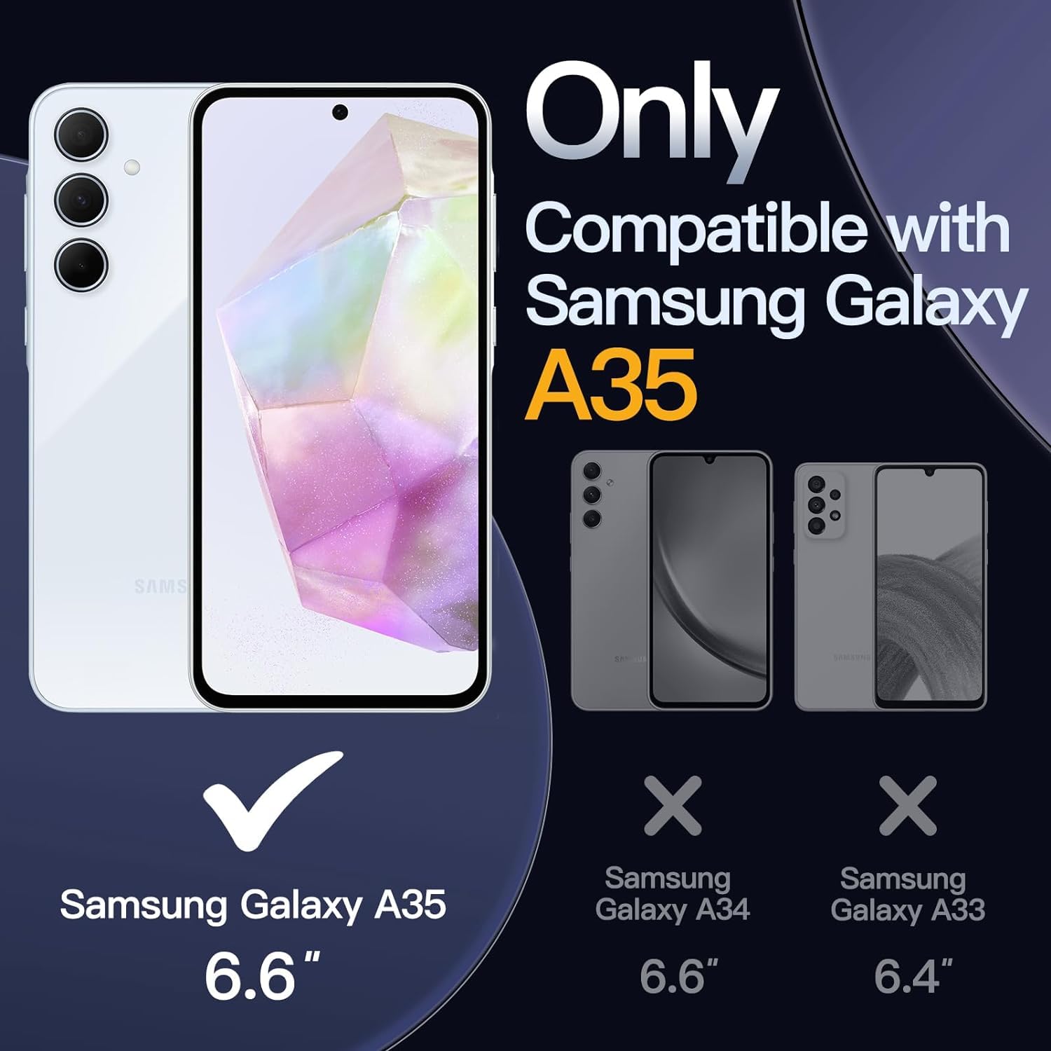 OLEPHY Trasparente Cover con Cordino per Samsung Galaxy A35 5G, Morbida Custodia con Regolabile Collana, [Antiurto] [Rimovibile] Case con Laccio Tracolla, Oro Rosa