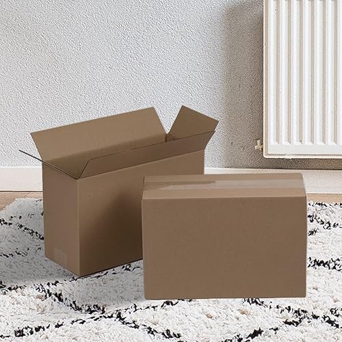 Miniatura 4 de Sodissa Cajas de envío de 12 x 8 x 5 pulgadas, cajas de cartón corrugado marrón para pequeñas empresas, paquete de 25