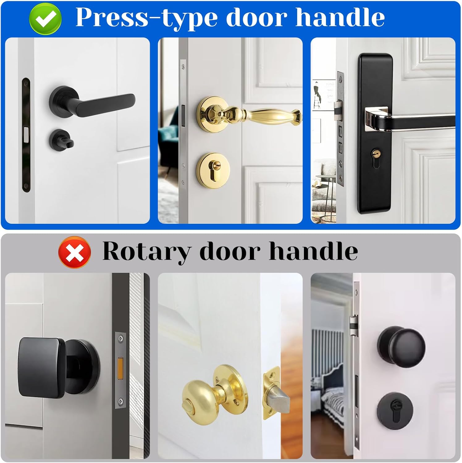 2 Pack Child Proof Door Lock, Door Handle Baby Proof Doors Locks for Kids Safety Child Doors Knob Covers Lever Lock with Adhesive Backing Prevents Toddlers from Opening White