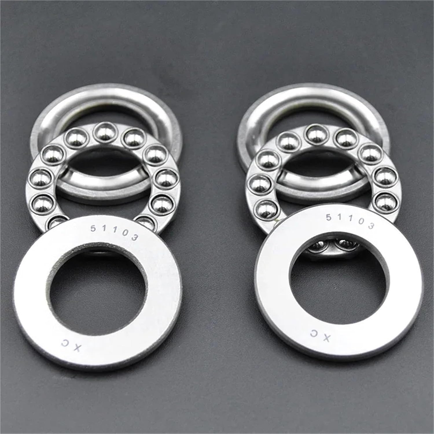 2pcs 51100 51101 51102 51103 51104 51105 51106 51107 51108 51109 51110 Plane Thrust Bearing Axial Ball Bearings(51104 20x35x10mm)