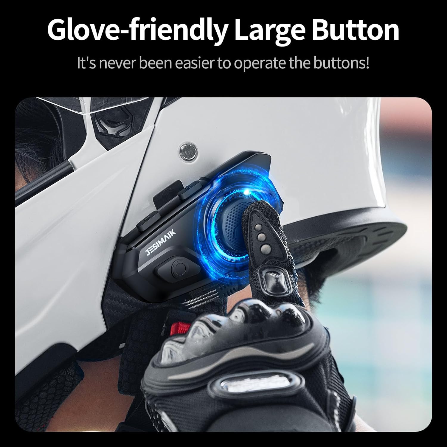 Motorcycle Helmet Bluetooth Headset, 10 Way 2KM Helmet Communication System, Multitasking Audio Motorcycle Intercom, 2 Mics&40mm Speaker, 2 Pack - Image 8