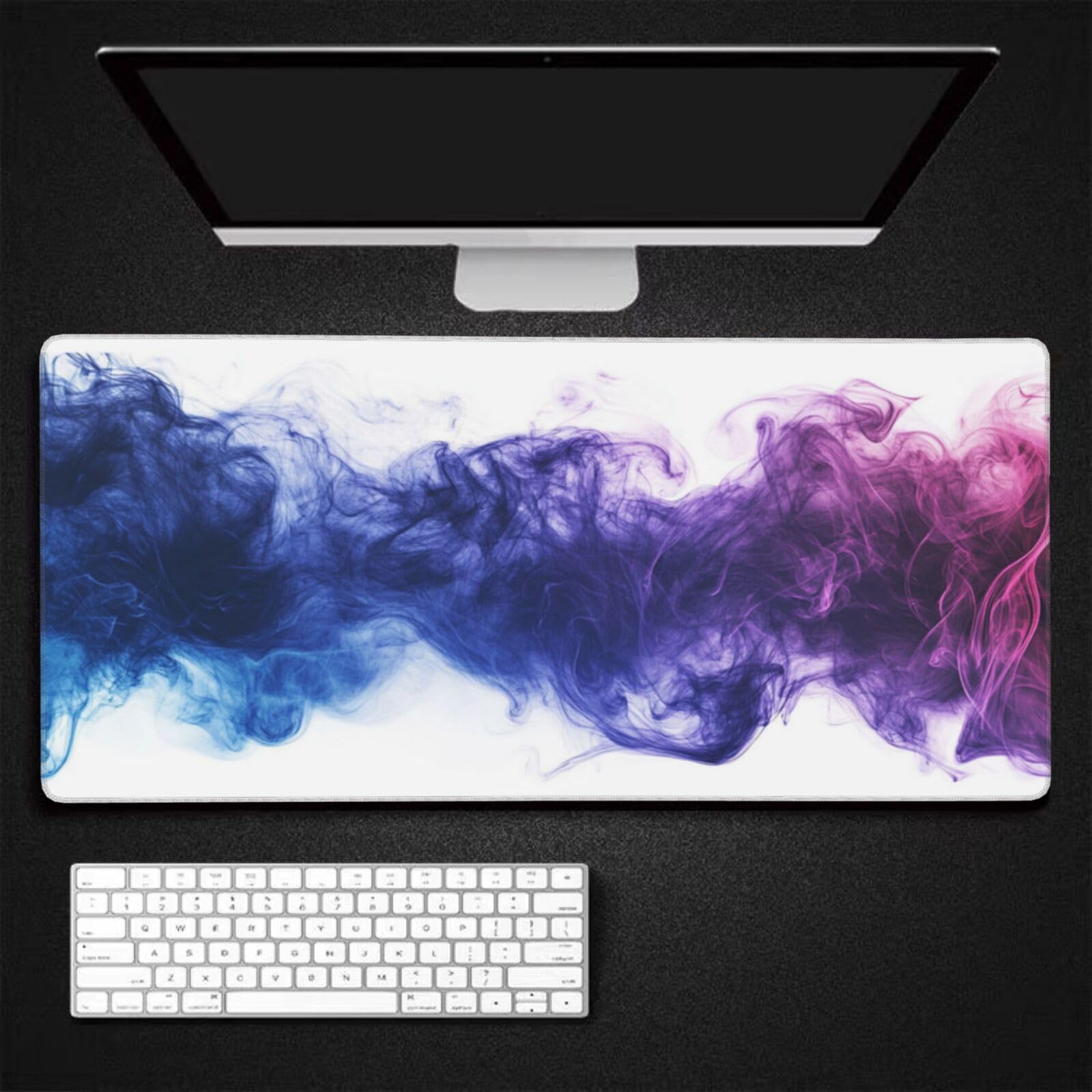 Tapis de Souris XXL 90 x 40 cm, Bleu & Violet Tapis de Bureau G732