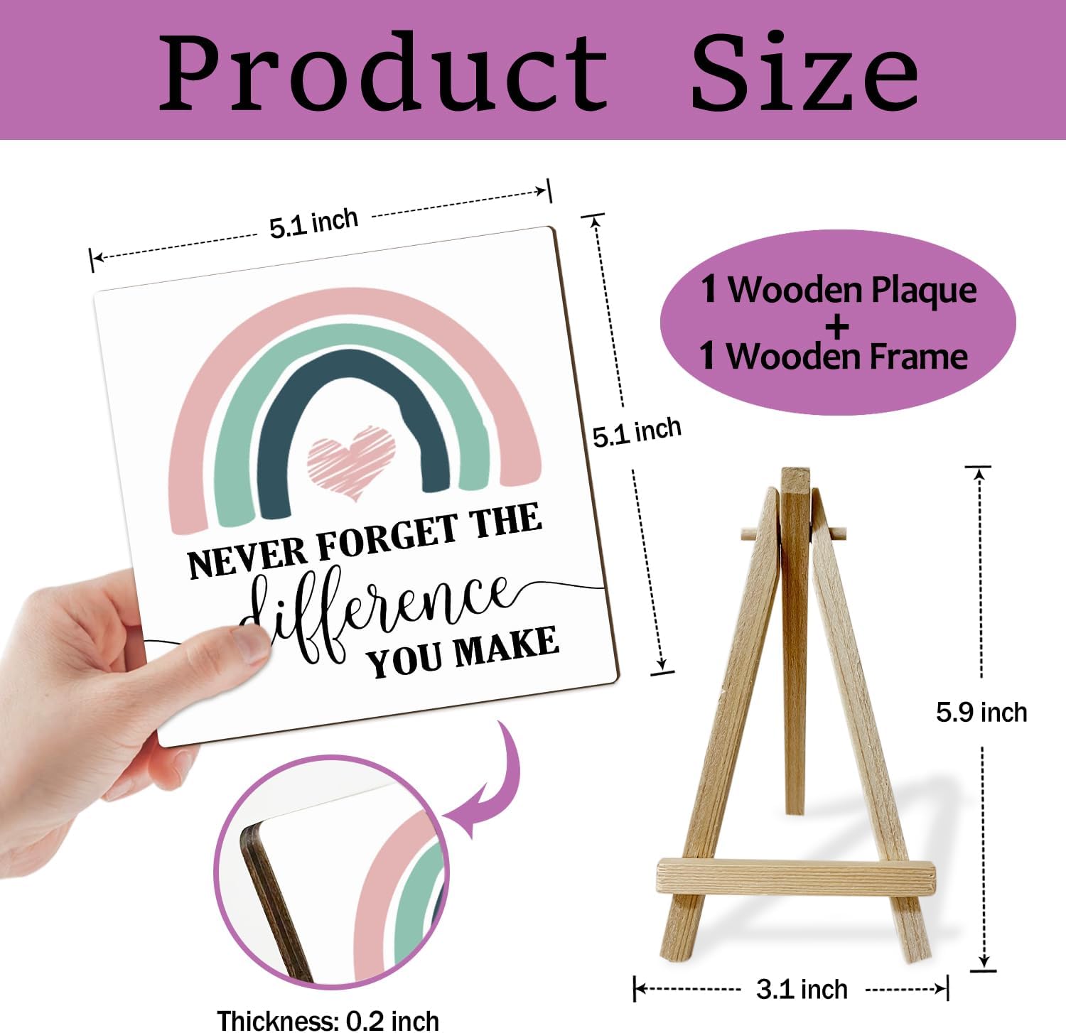 Office Decor for Women, Cute Desk Accessories, Never forget The Difference that You Make Inspirational Desk Decor, Funny Office Gifts for Coworkers, Office Cubicle Decor (MP17) image 2