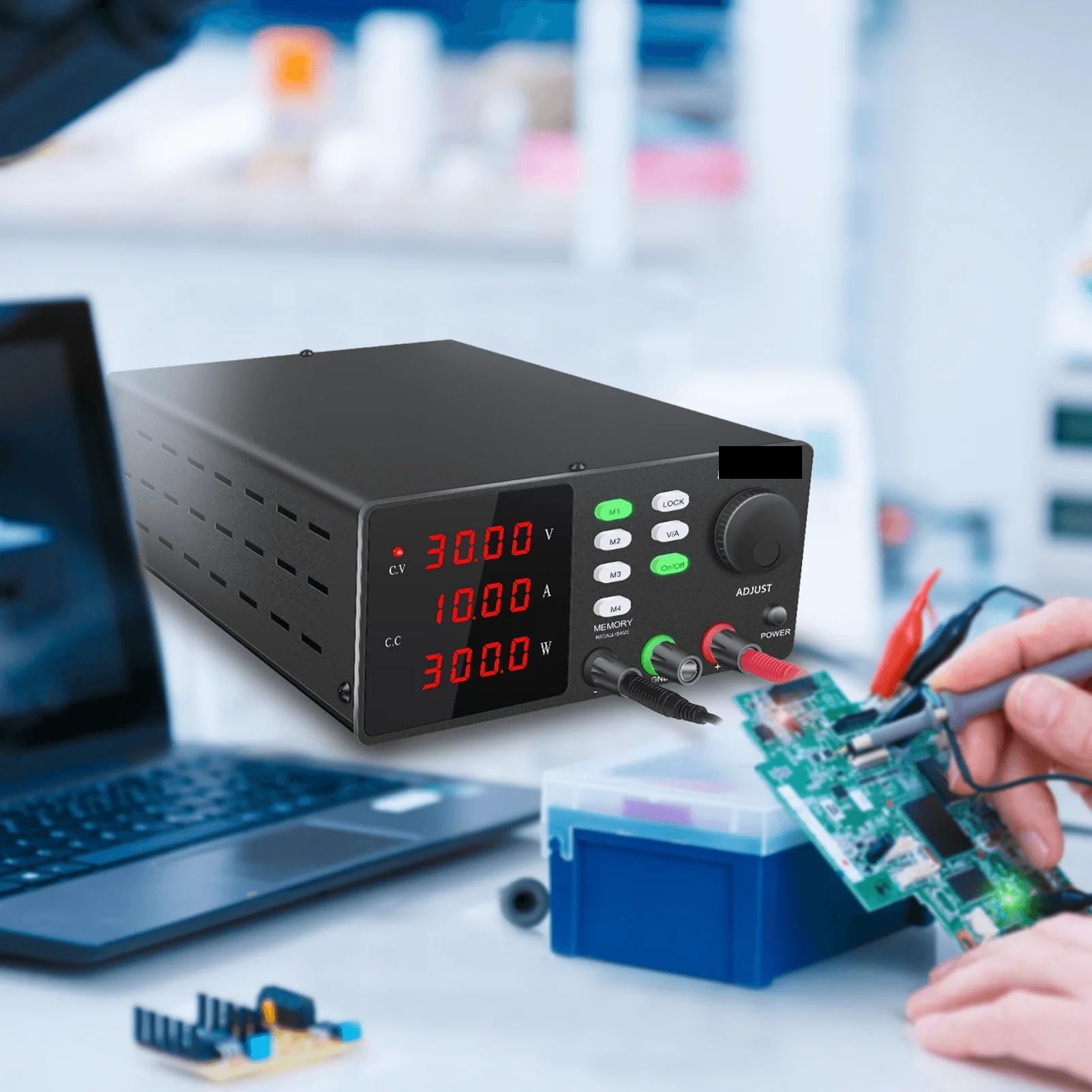 SPPS-S305 Alimentatore programmabile RS-232 DC regolabile Banco da lavoro for manutenzione laboratorio Software for PC Regolazione dell'encoder