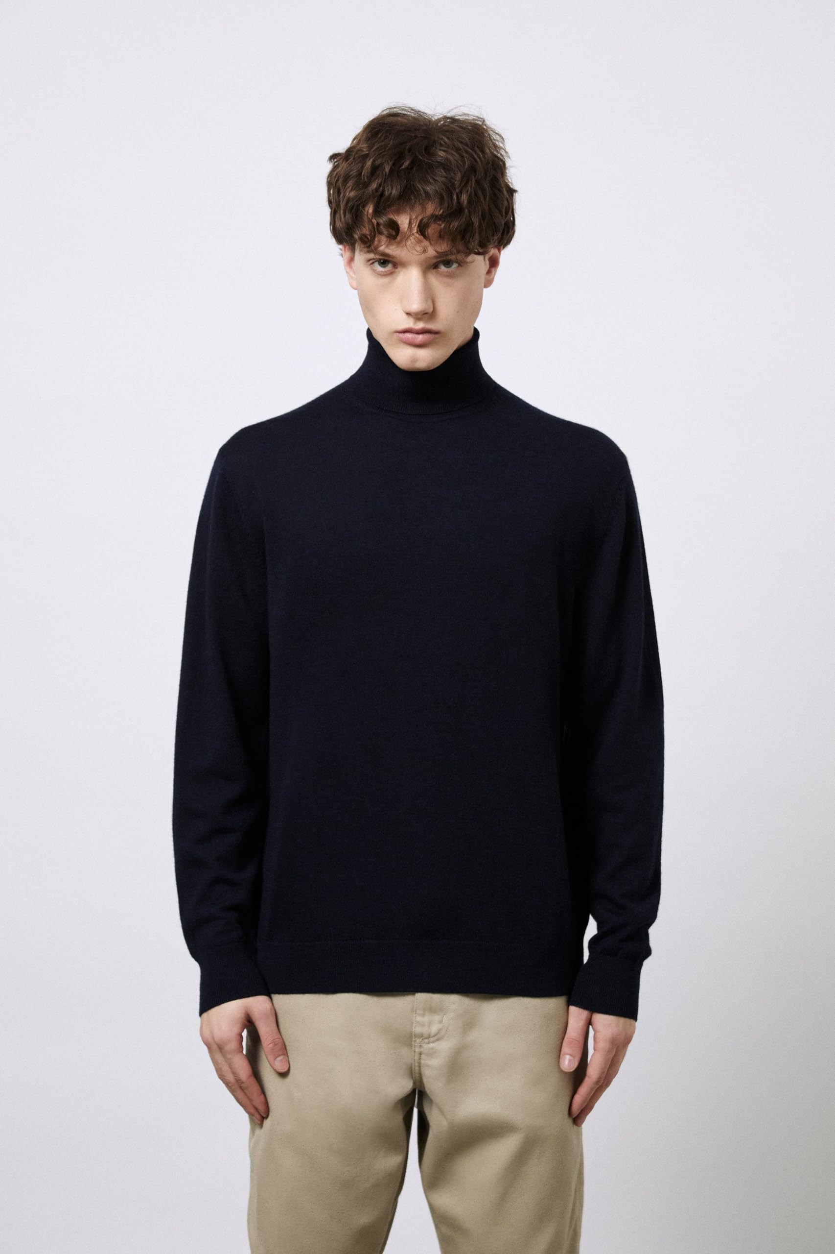 Diana Studio - Maglione Collo Alto Basico in 100% Lana Merino, Uomo, Maniche Lunghe, Casual Fit
