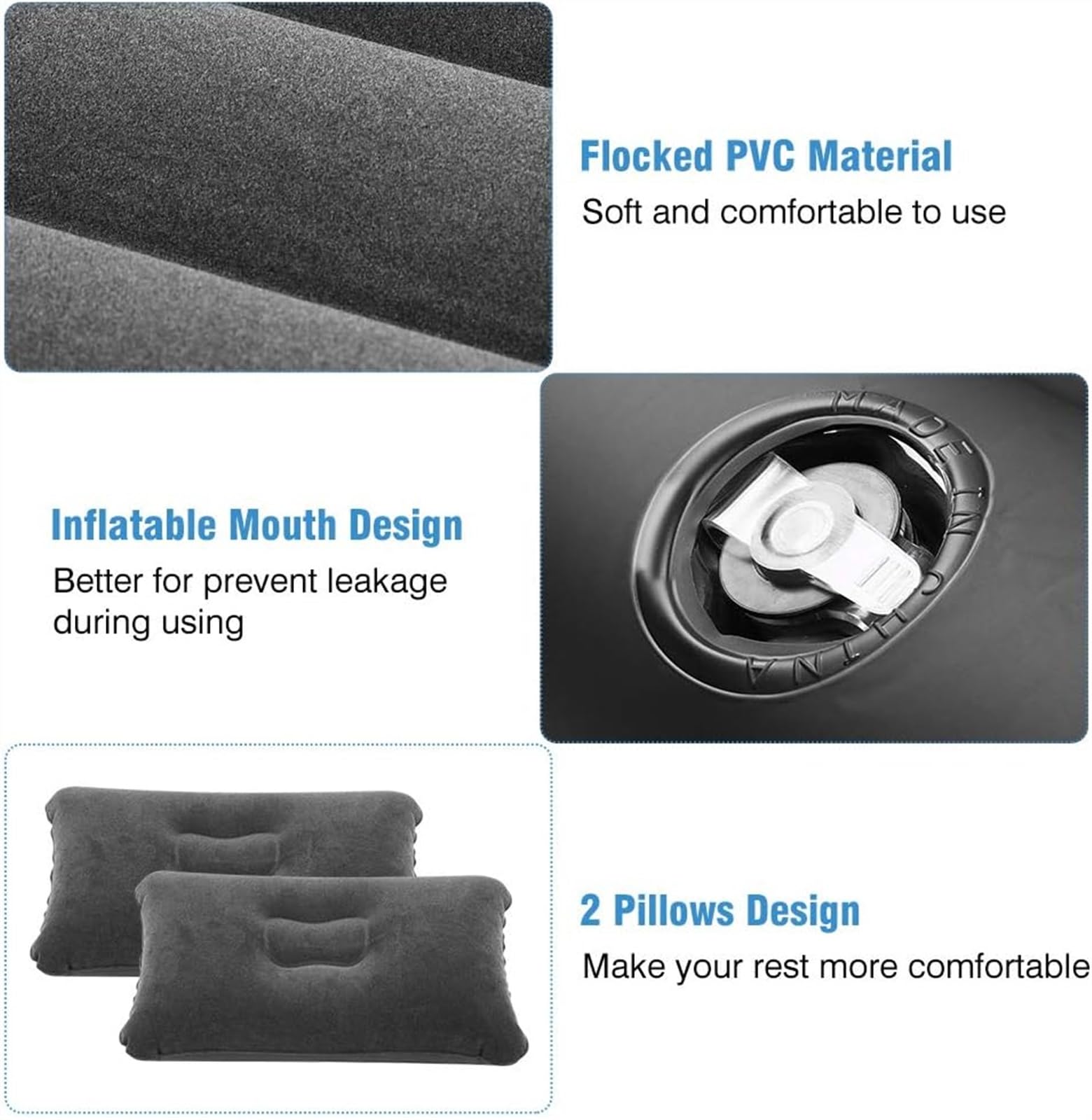 Colchoneta Hinchable Coche Cama Inflable Coche, Colchón Aire Inflable, Cojines Inflables Para El Hogar, Coches Universales, SUV, Viajes Al Aire Libre, Camping, Almohadilla Dormir, Cama Aire Coche(Blac