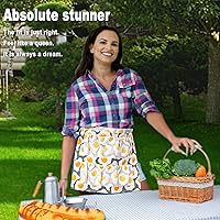 Vista 6 de Delantal de huevo, delantal de recolección de huevos para huevos frescos, regalo para mujeres y niños (8 bolsillos, huevo frito)