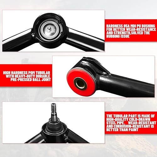 Miniatura 6 de Brazos de control superiores delanteros de 2-4 pulgadas para Nissan Titan 2004-2023 con rótula, brazo de control de suspensión de elevación de 2-4