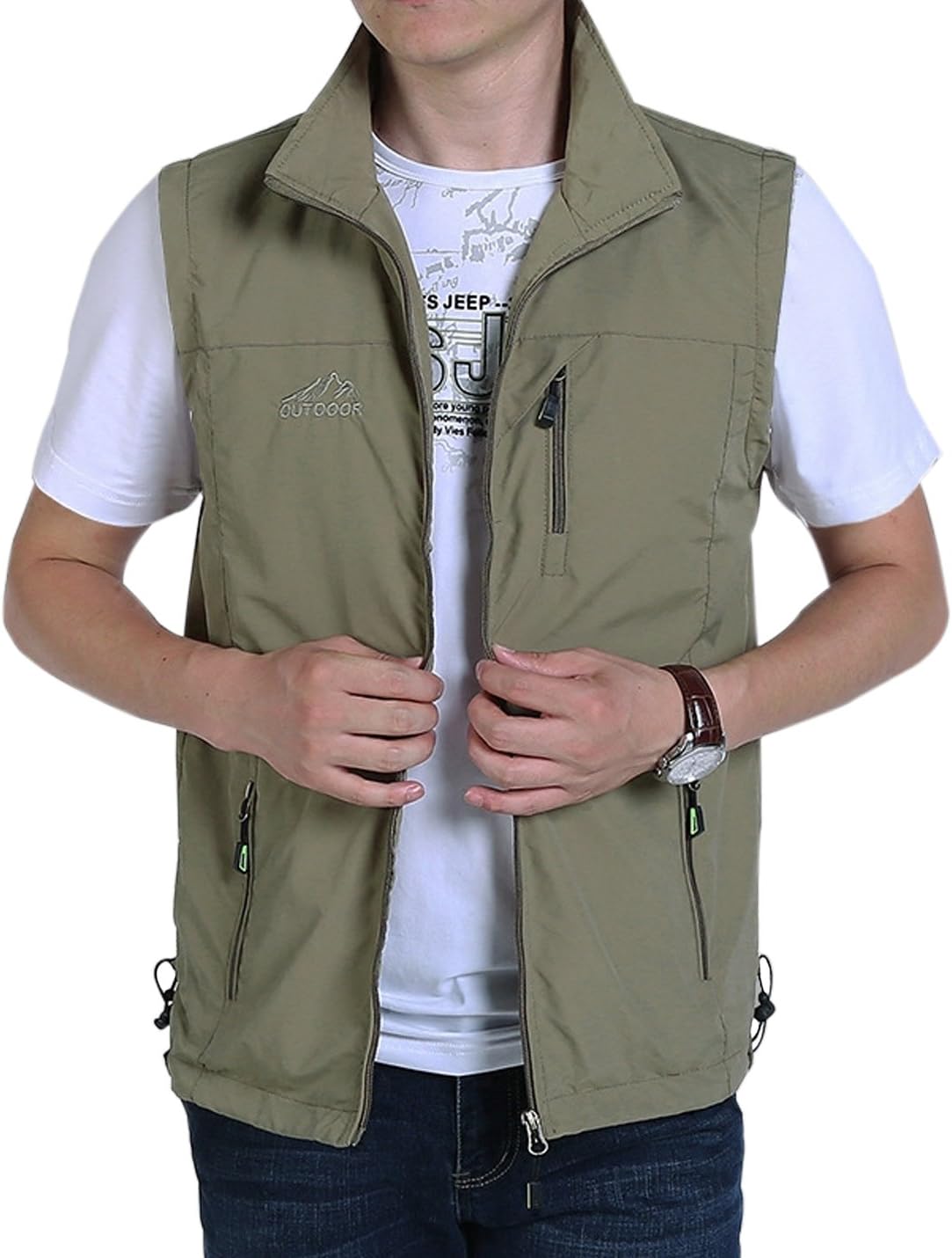 GihuoMen's Golf Lightweight Photo Vest Fishing Travel Safari Vest
