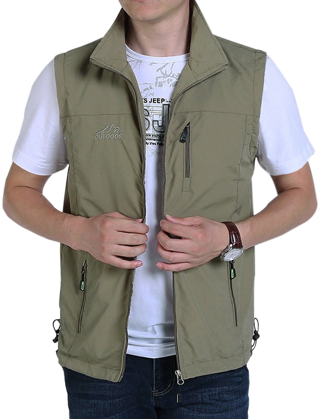GihuoMen's Golf Lightweight Photo Vest Fishing Travel Safari Vest