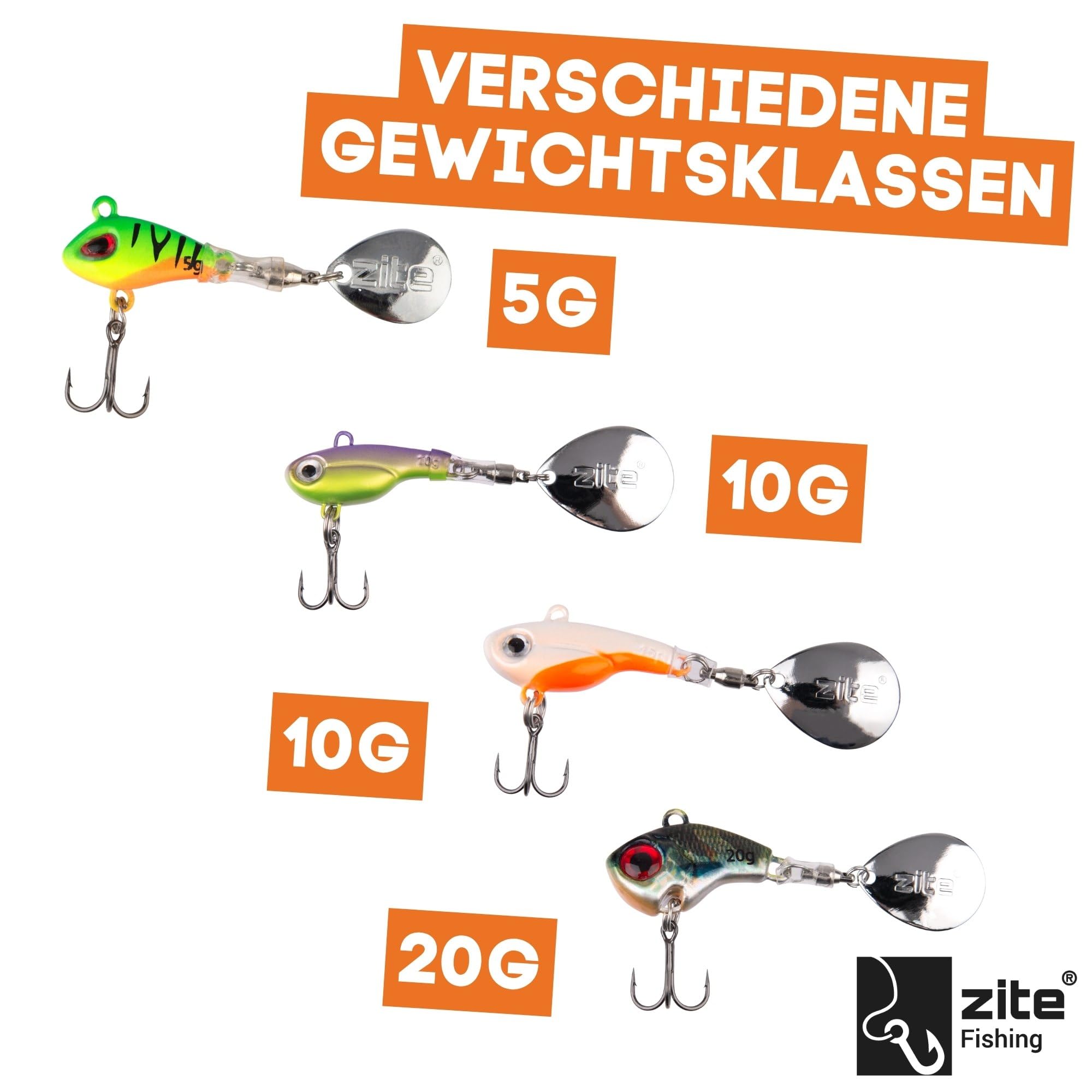 Zite Fishing Jigspinner Starterset | Barschköder Zanderköder Hechtköder