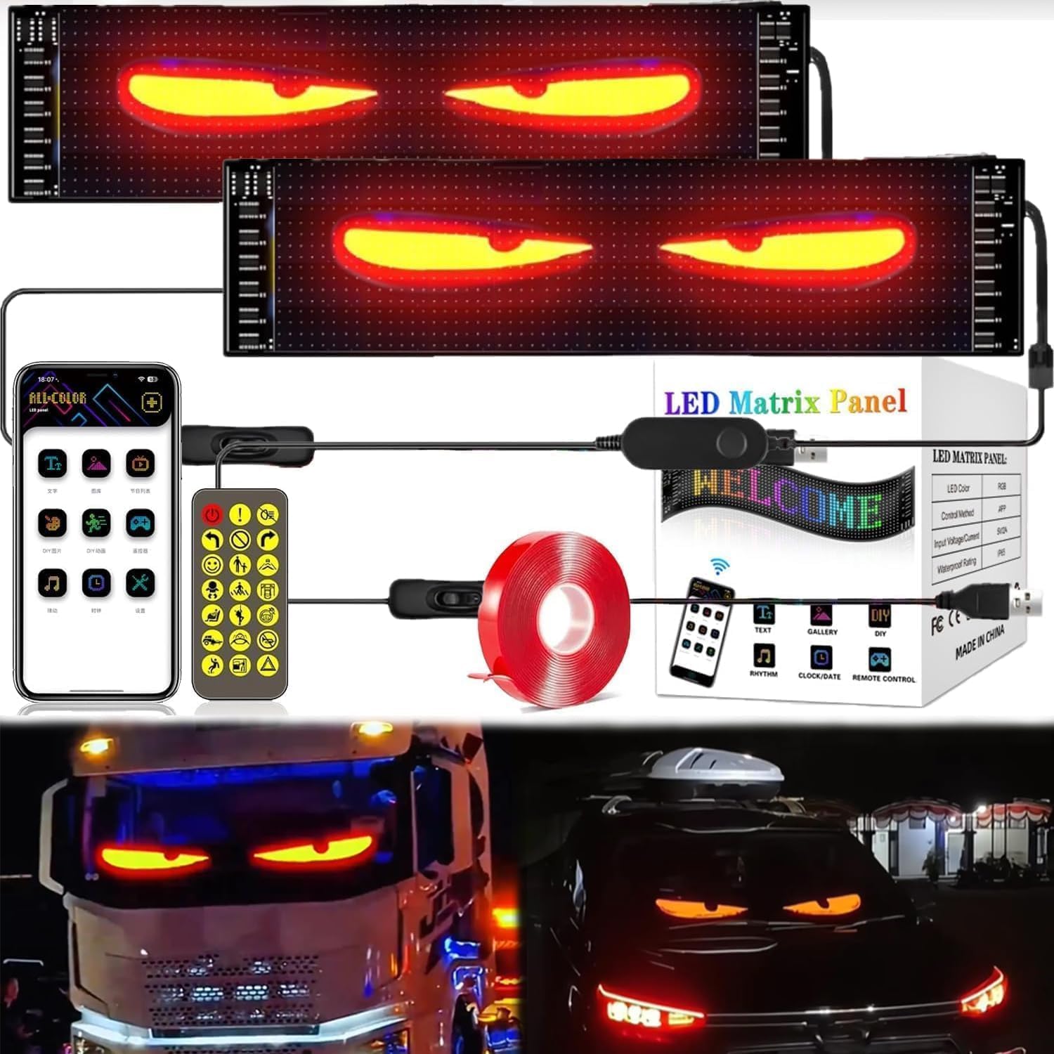 Amazon | デビルアイ トラック、デビルアイライト、悪魔の目 led、車の 