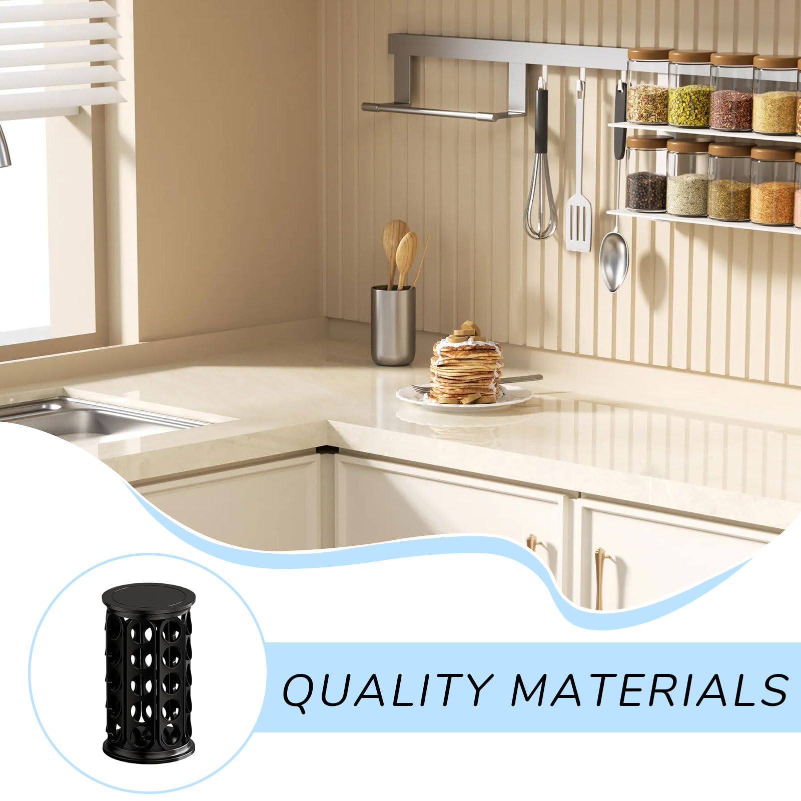 Cápsulas de Café Almacenamiento Organizador Giratorio Dispensador | Soporte Giratorio para Cápsulas de Café Encimera De Cocina, Encimeras, Hogar, Apartamento, Restaurante, Bajo Armarios,