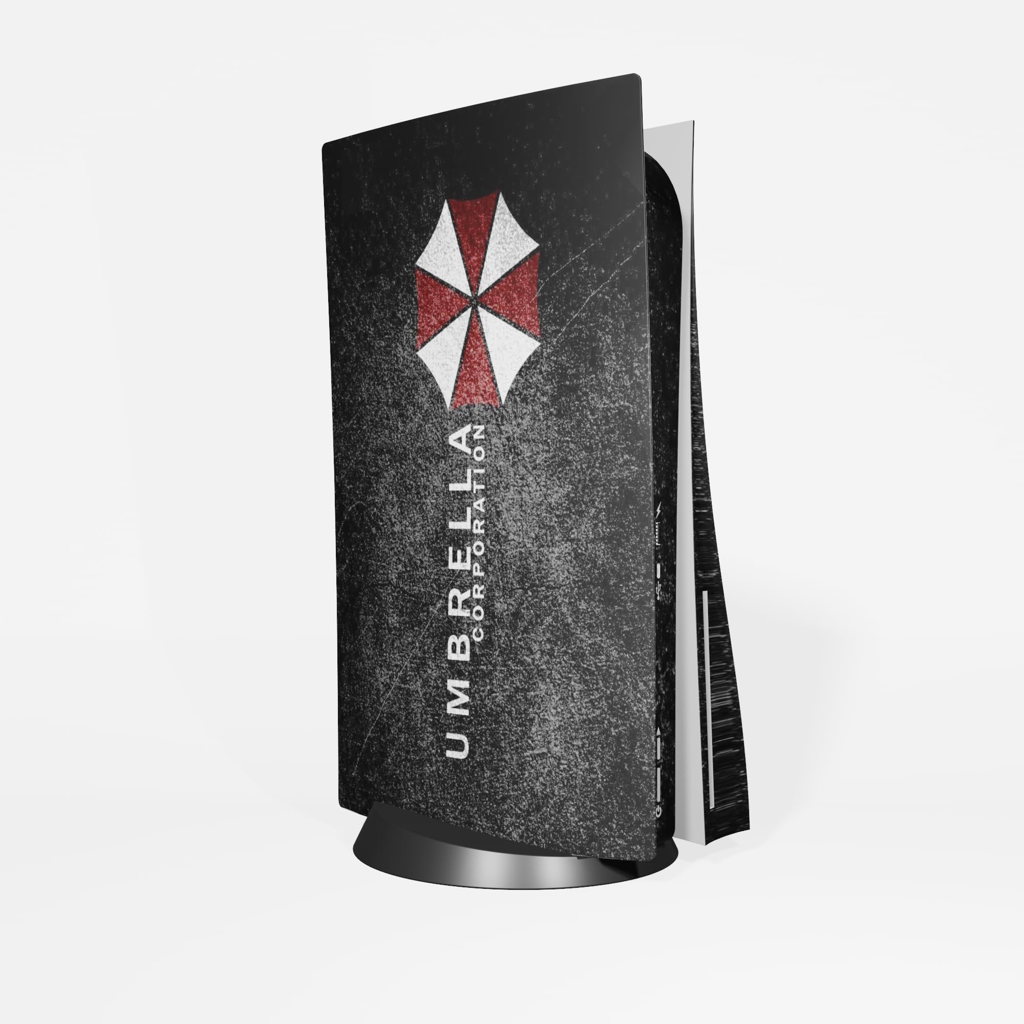 MaD Vision® Extra-Durable Skin Kit per PlayStation 5 (PS5) Disc | Set di Pellicole Adesive in Vinile Opaco per la Console e 2 Controller - per Resident Evil Umbrella Design