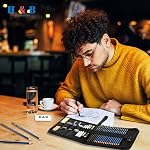 H & B Drawing Pencils Set, 33 Pieces Sketch Pencils & Drawing Kit, Includes Sketch Pad, Graphite Pencils, Charcoal Sticks and Eraser, Supplies for Artists/Adults