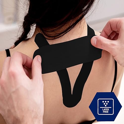 Miniatura 3 de Medpride - Cinta de kinesiología, cinta atlética sin látex para aliviar el dolor, soporte muscular lesionado, cinta deportiva terapéutica estabiliza